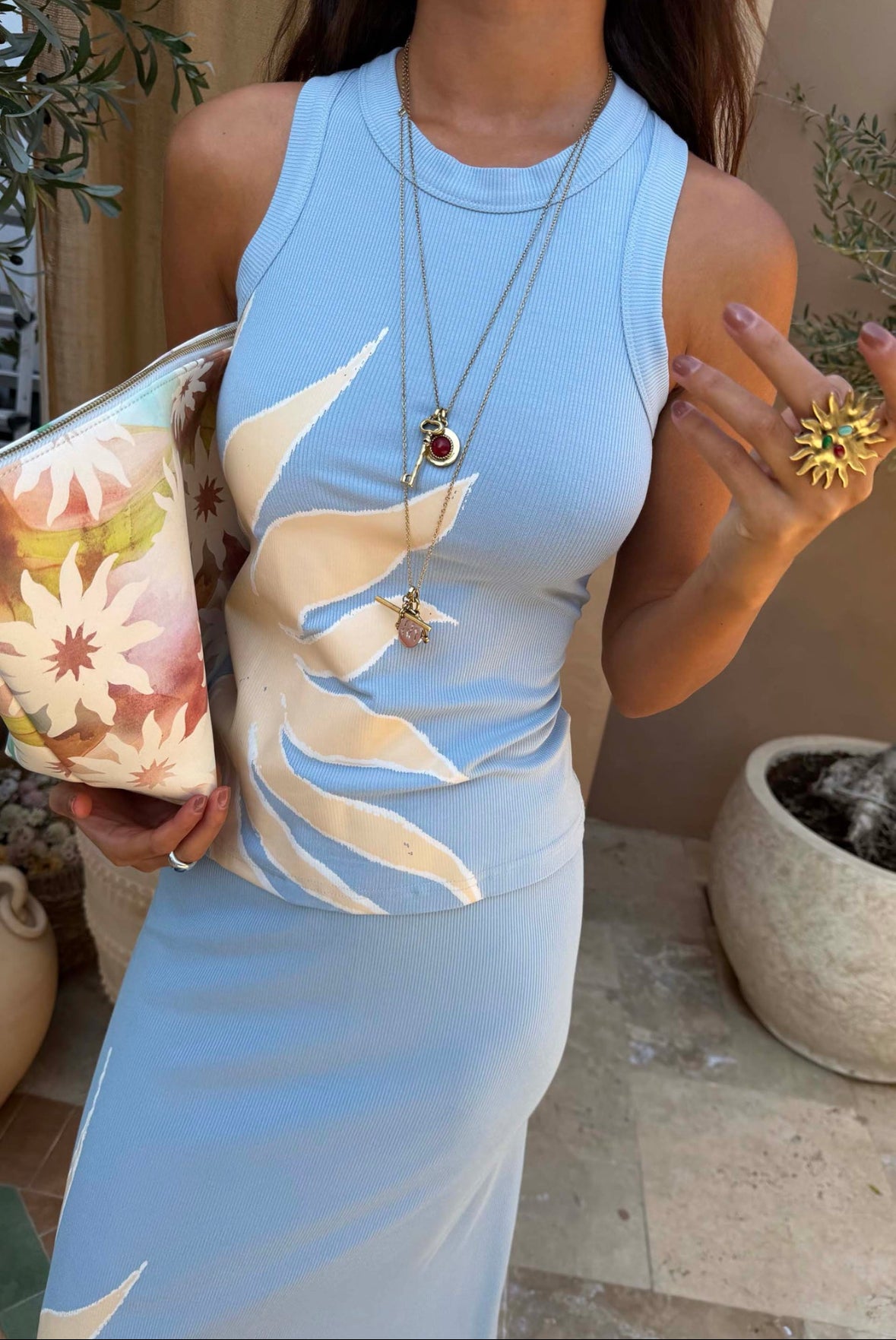 Ice Blue Sol Rib Tank