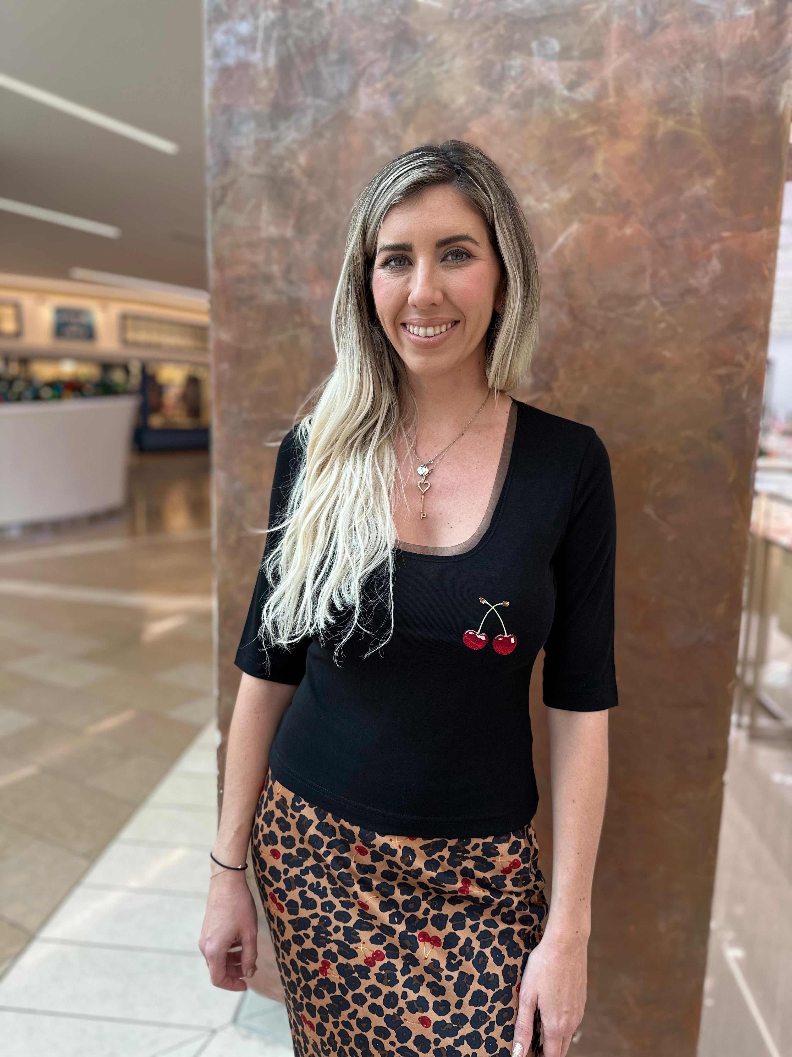 Black Cherry Teddy T-Shirt