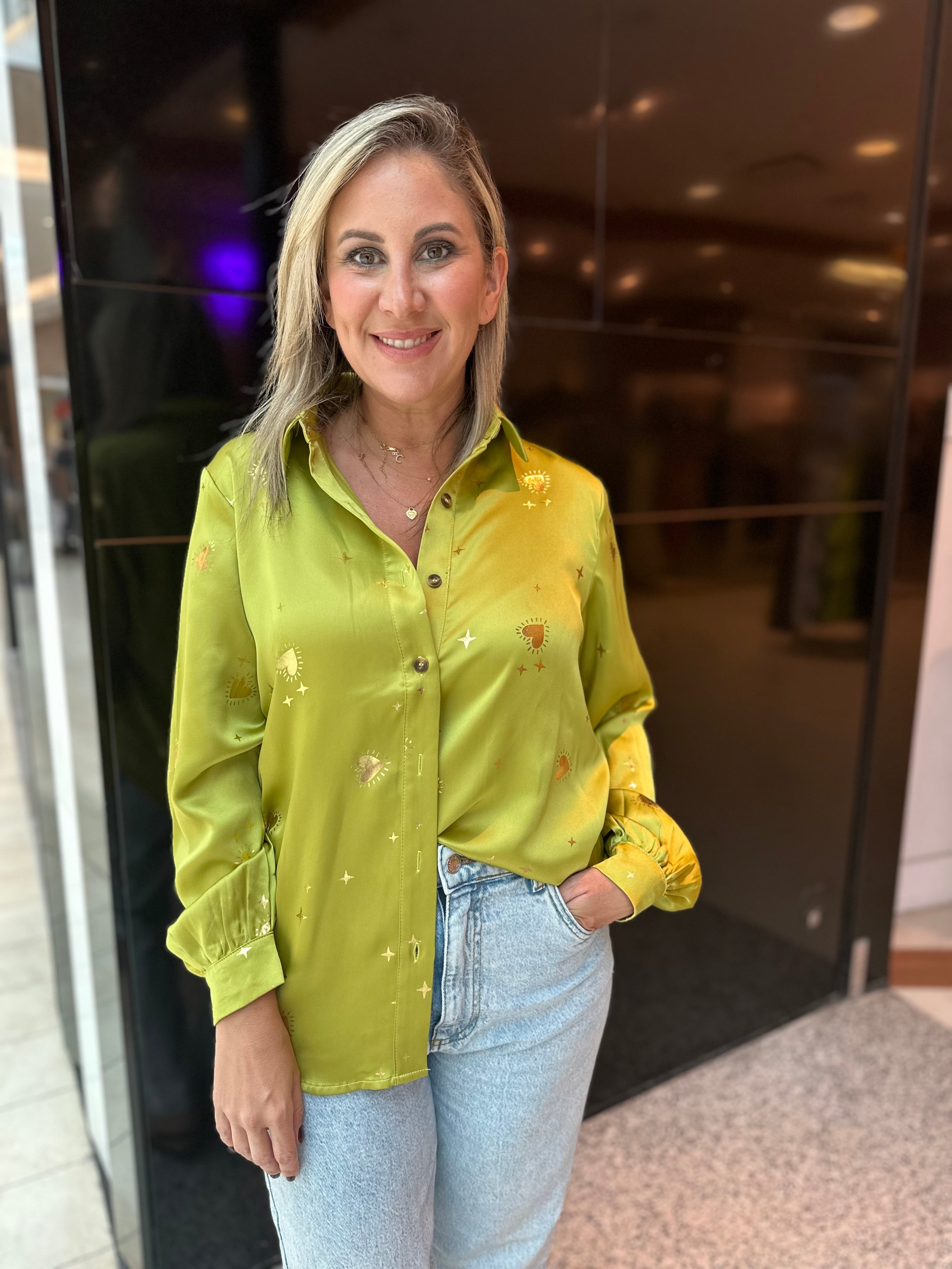 Lime Hearts Gabbie Shirt
