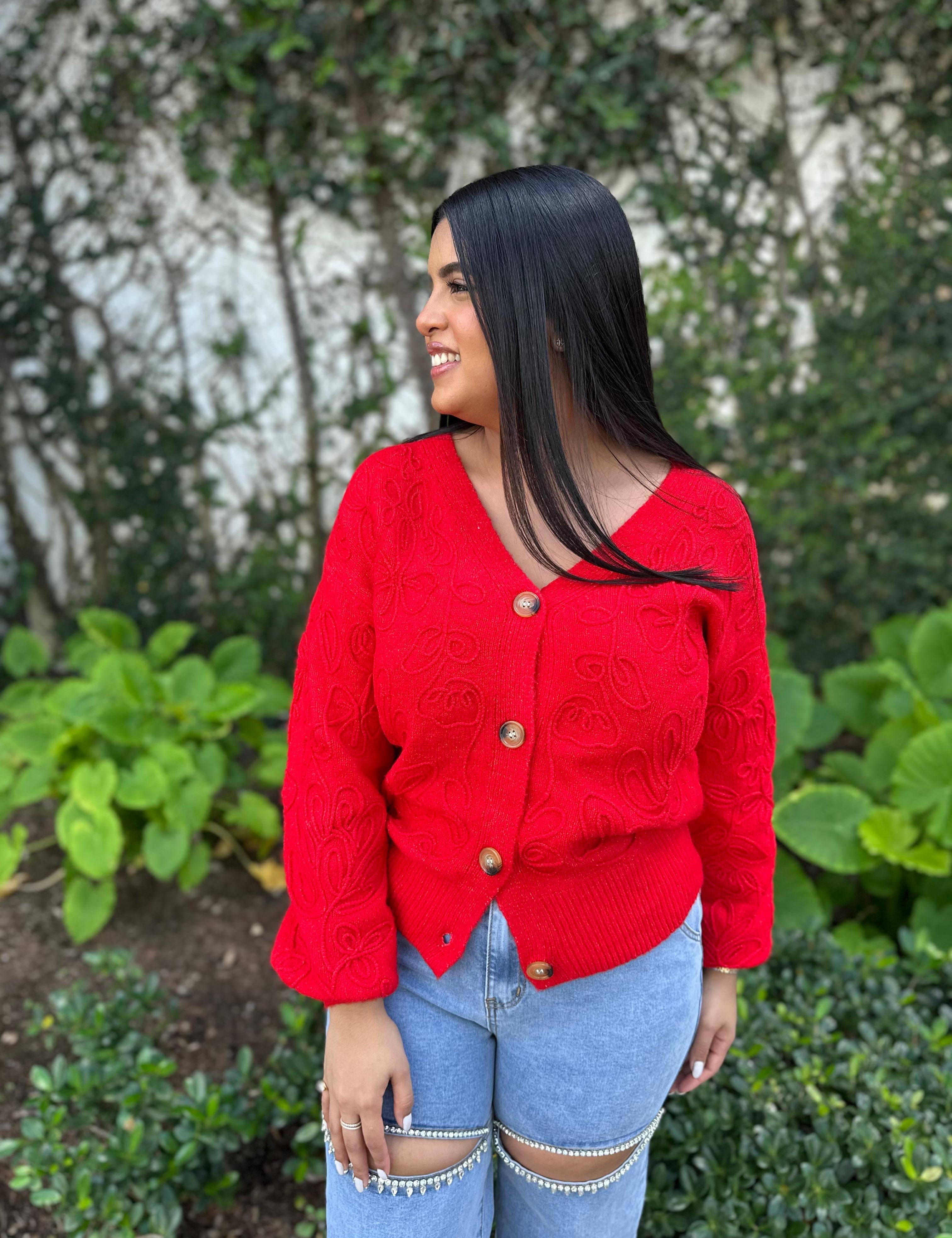 Floral Knit Cardigan