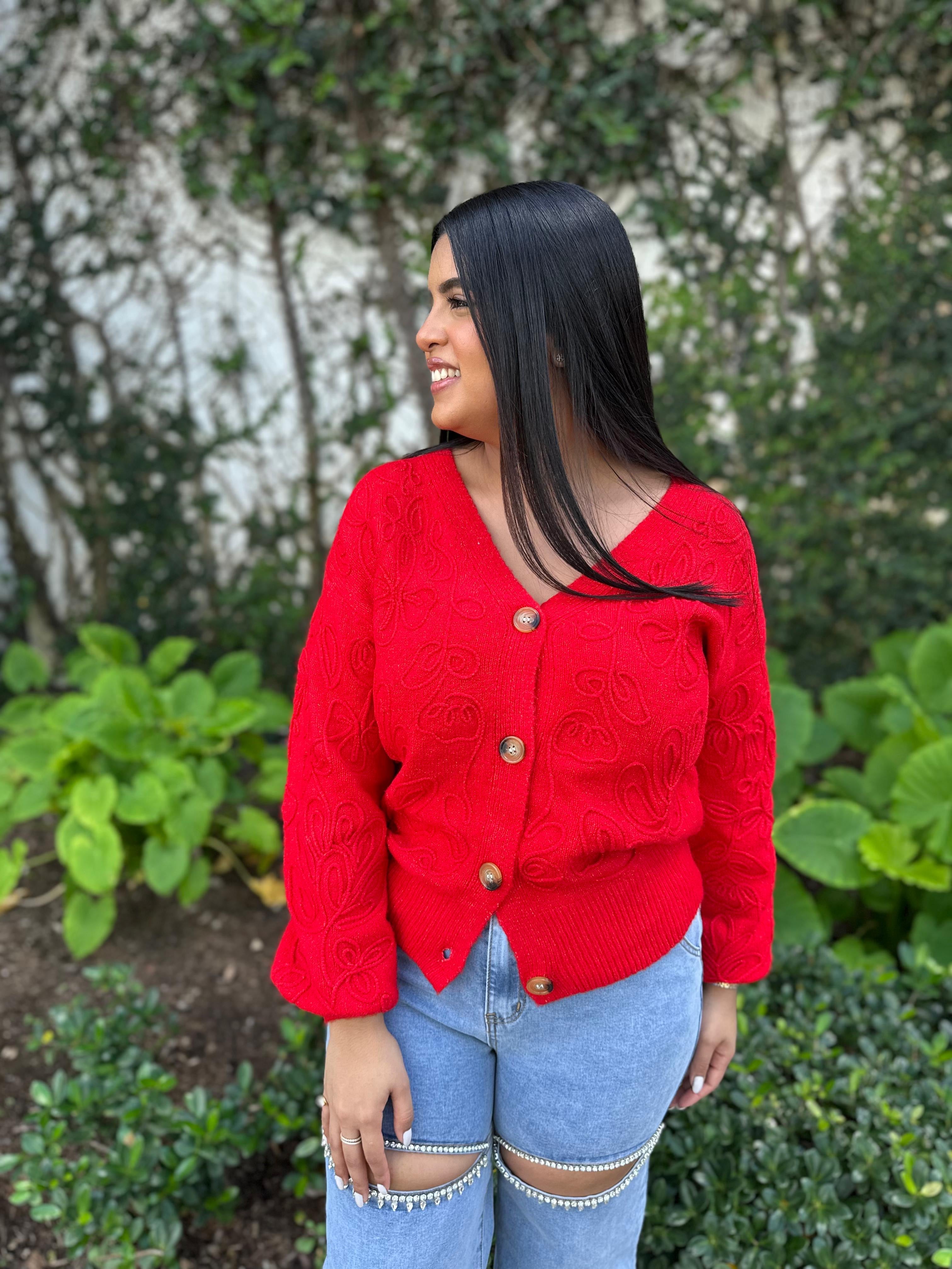 Floral Knit Cardigan