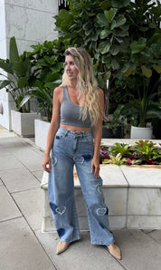 Heart Barrel Jeans