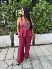 Braid Top & Suiting Pants Set