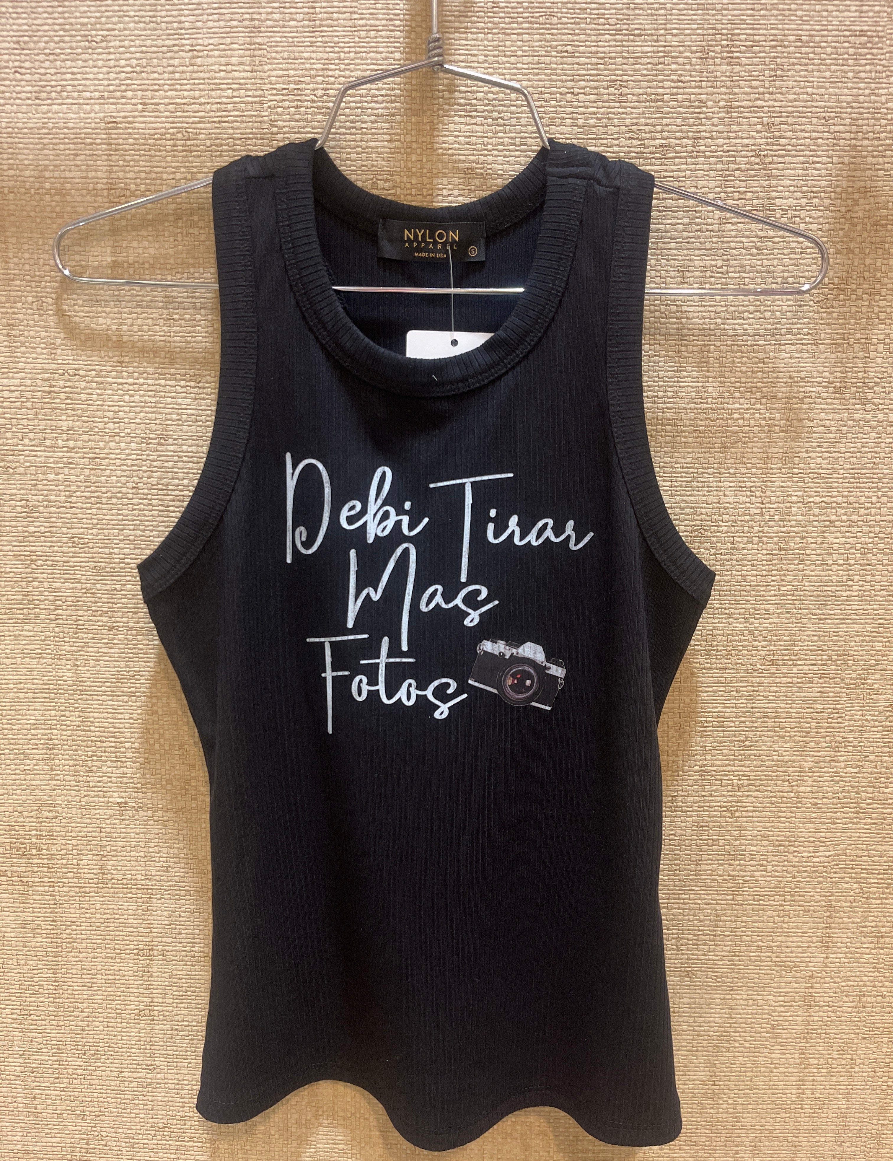 Ribbed Graphic Tank Top