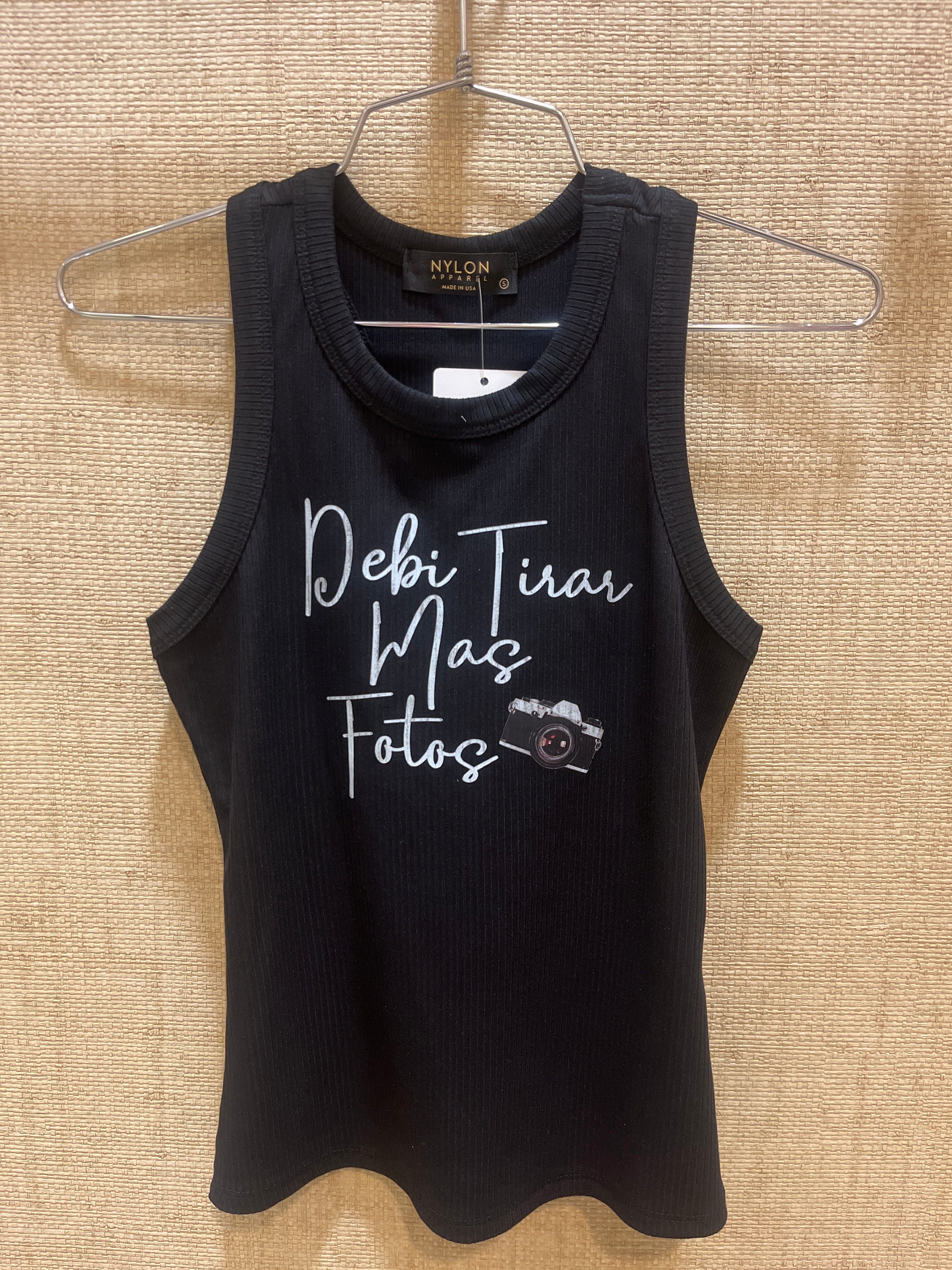 Ribbed Graphic Tank Top