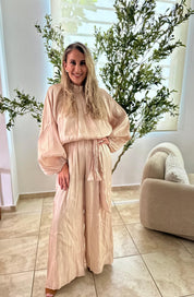 Long Slv Organza Jumpsuit
