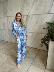 Printed Scuba Pant With Pockets