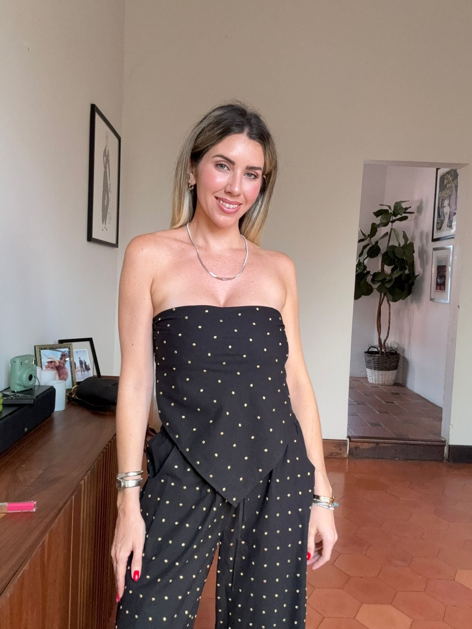 Scarf With Gold Studs