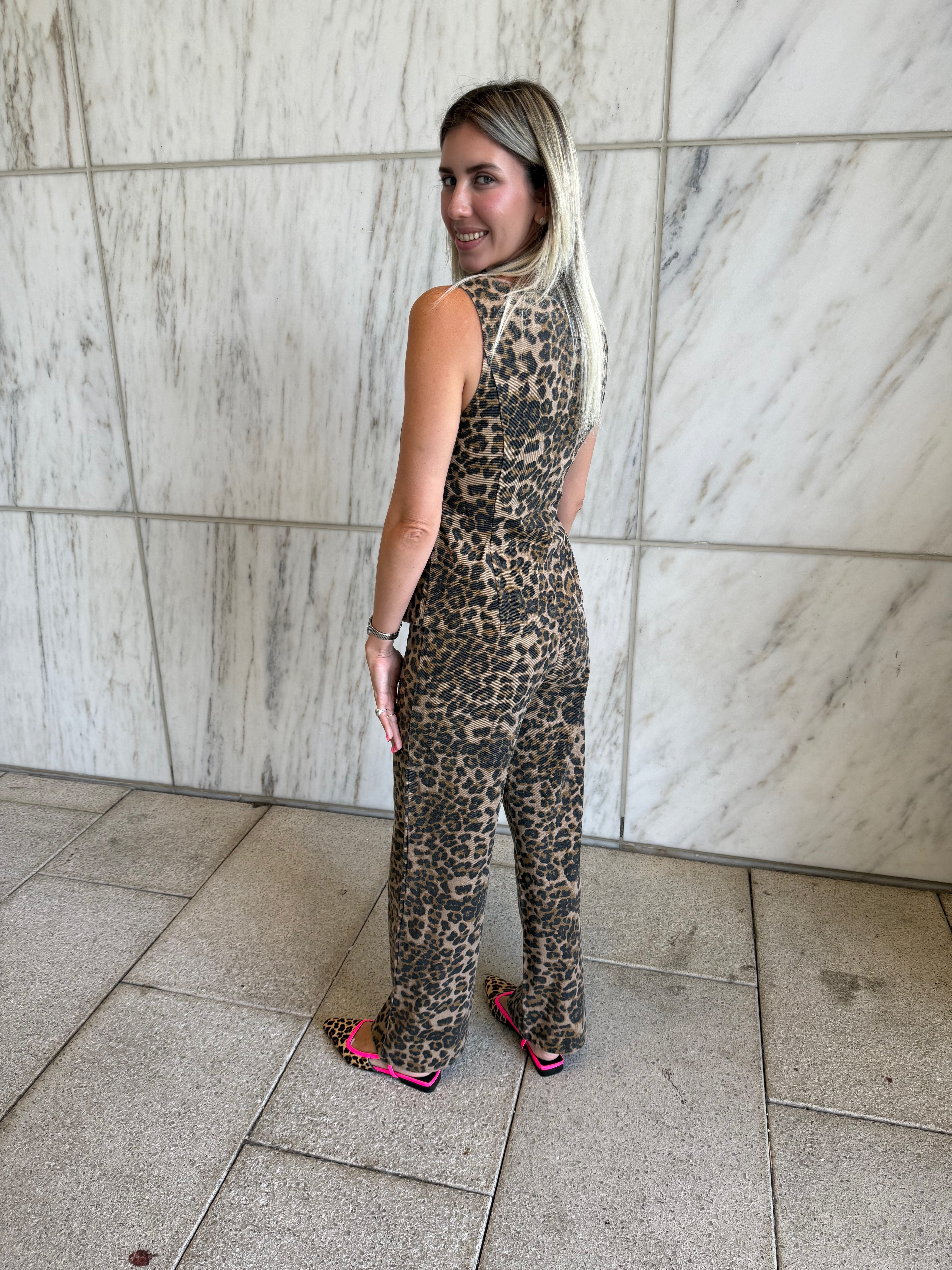Leopard Vest & Pant Set