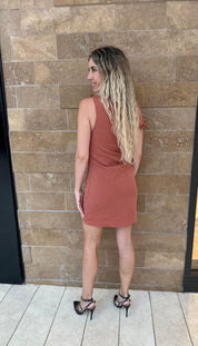 Wide Twisted Beads Mini Dress
