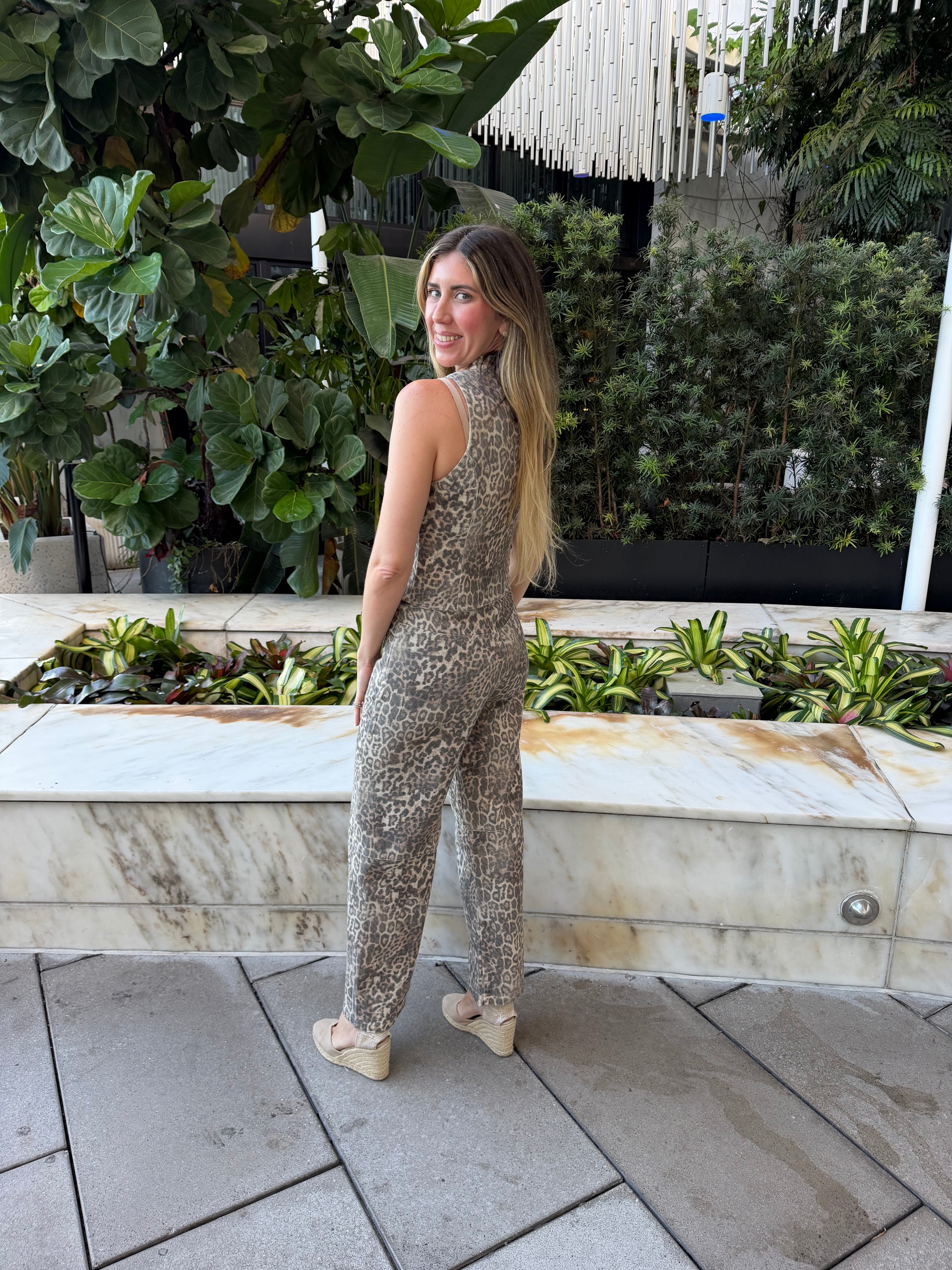 Leopard Buttoned Top & Pants