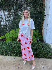 Diamonte Heart Boob T-Shirt