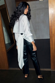 White Tie Back Shirt