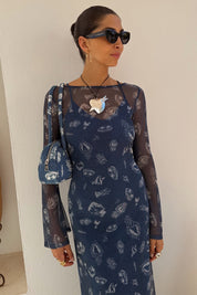 Denim Deloris Mesh Dress