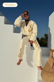 Ecru Cove Raffia Jacket