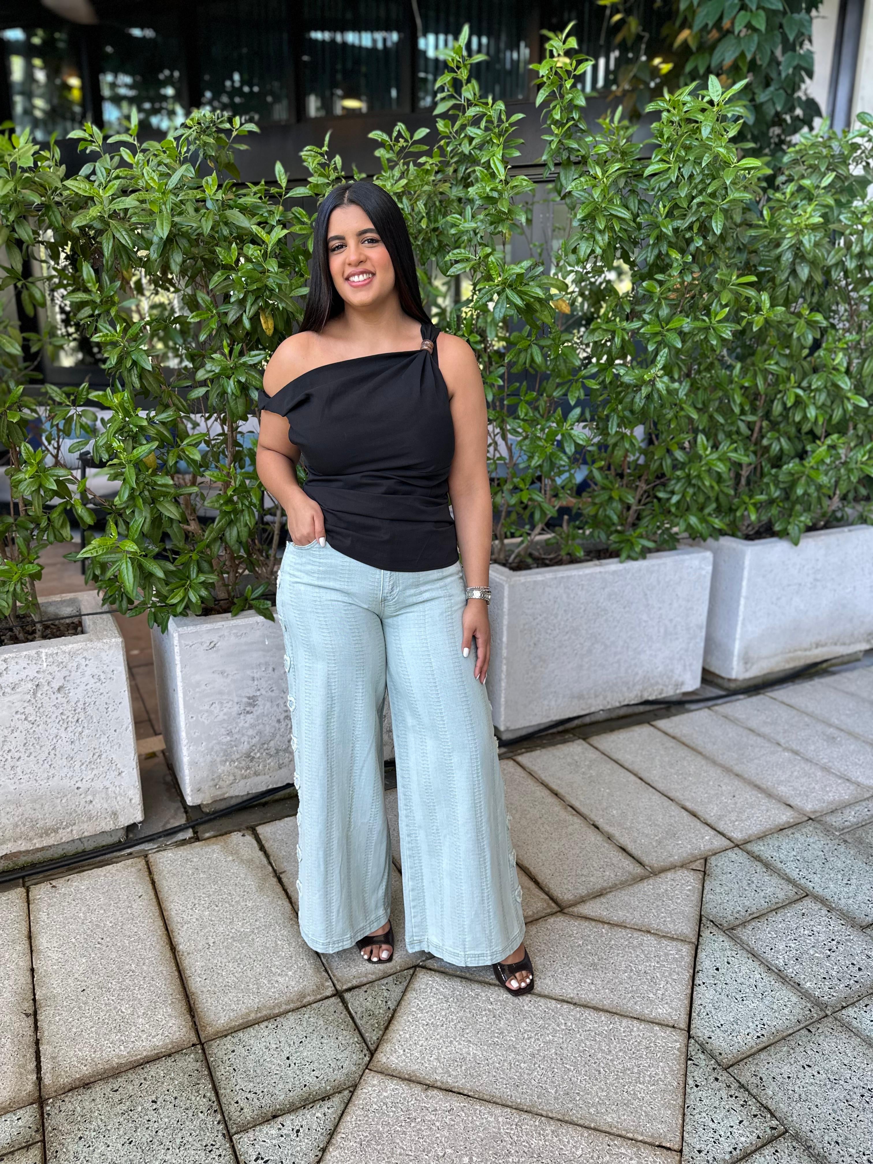 Wide Twisted Beads Top