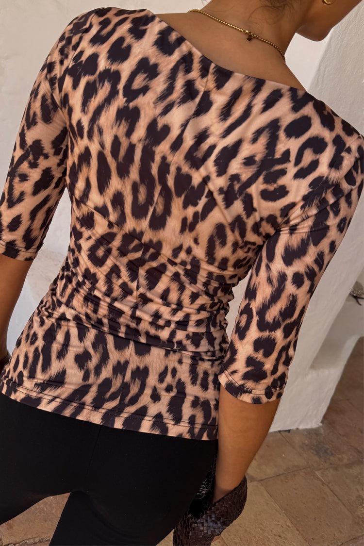 Leopard Jersey Top