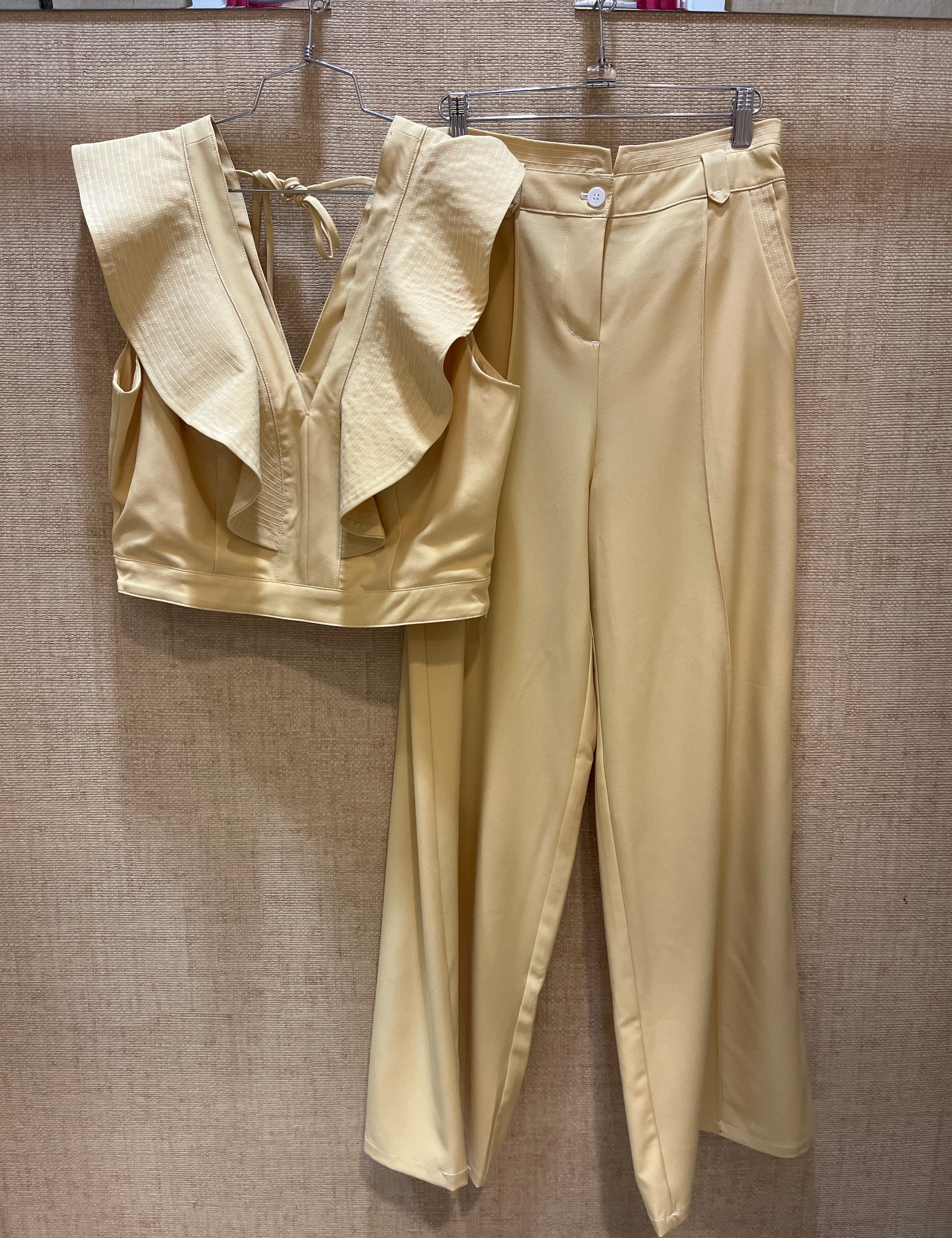 Stitch Detail V-Neck Top & Pant