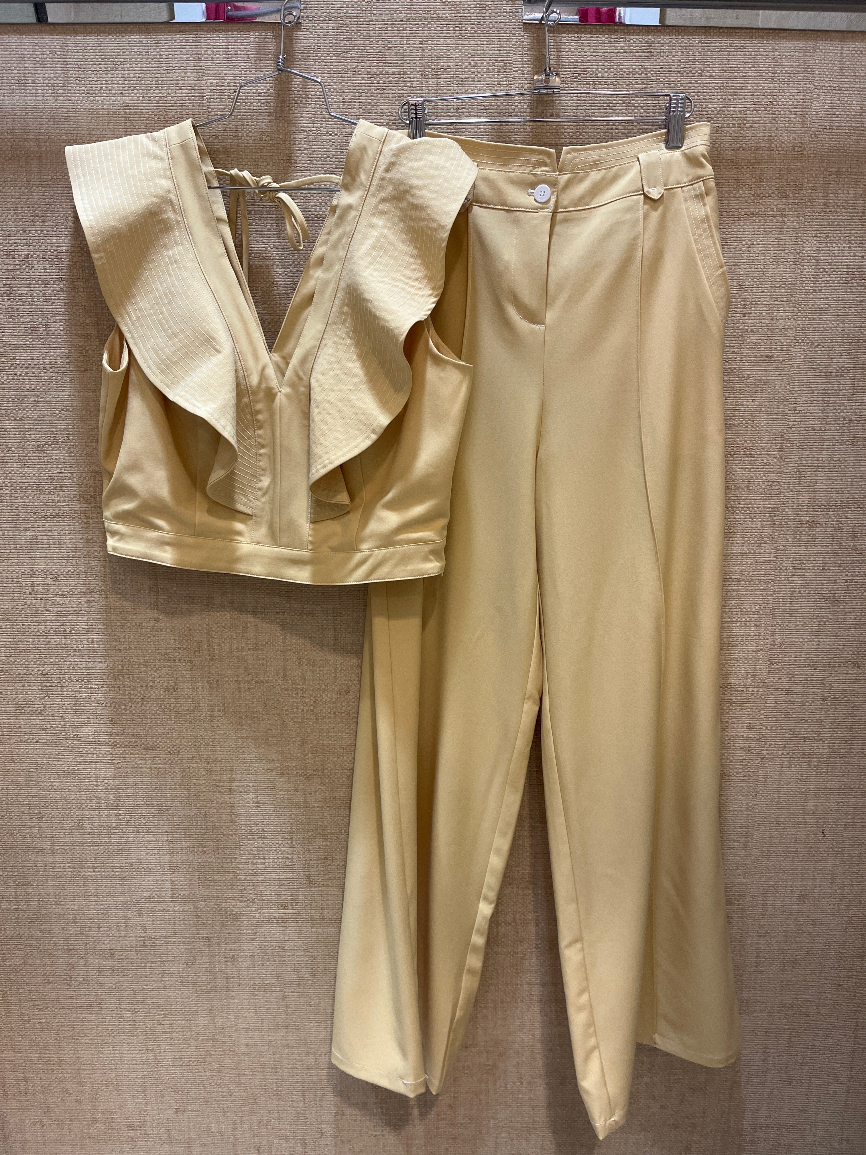 Stitch Detail V-Neck Top & Pant