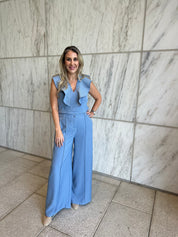 Stitch Detail V-Neck Top & Pant