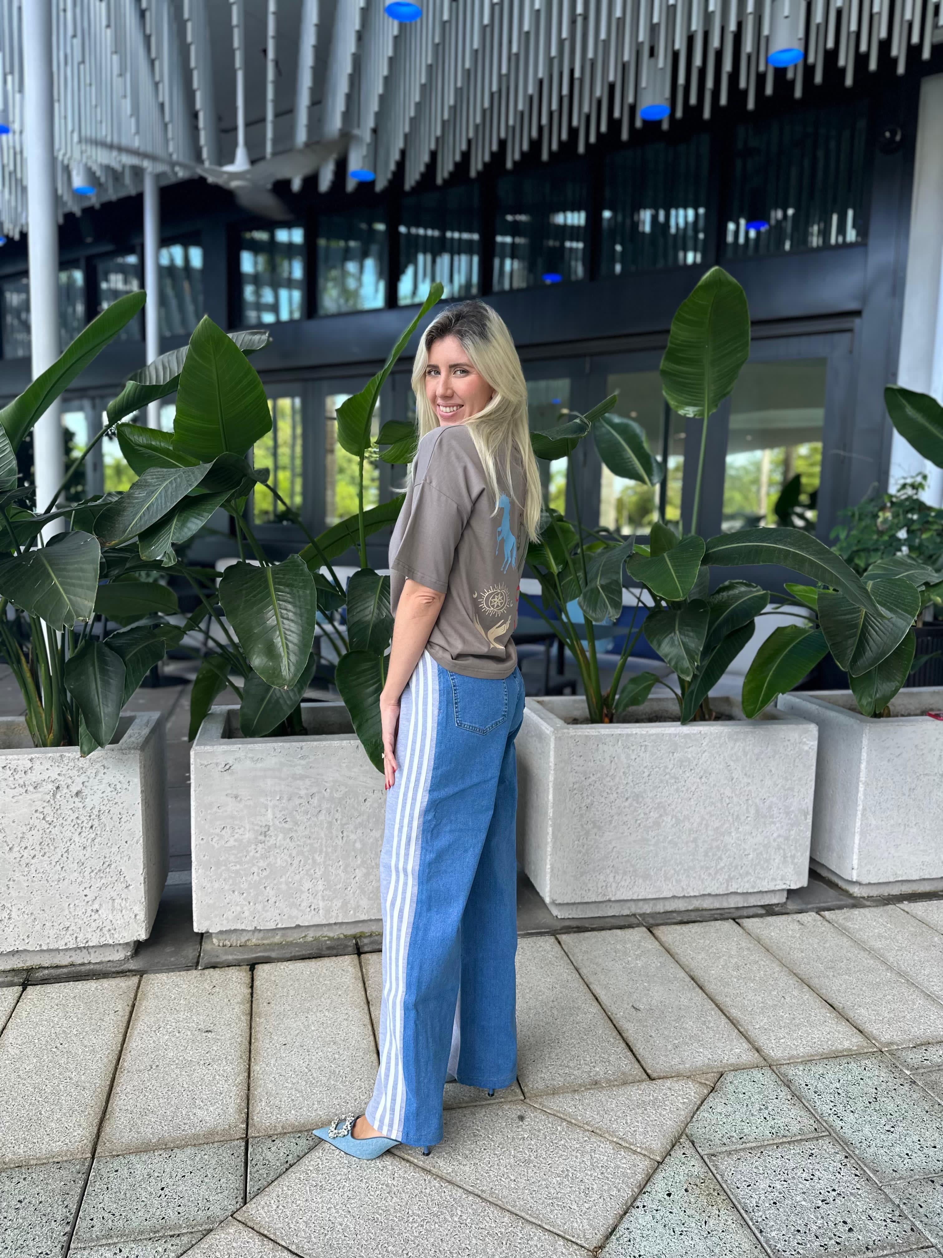 Front Sweater & Back Denim Pant