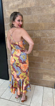 Drapping Ruffle Wrap Dress