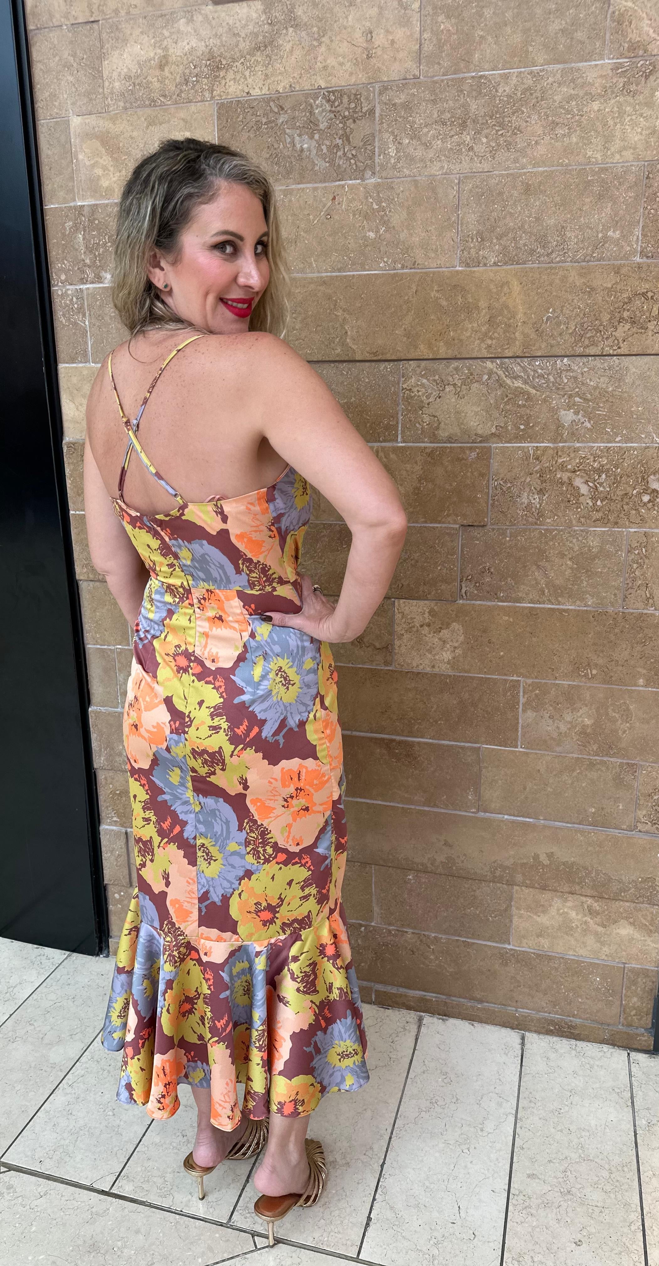 Drapping Ruffle Wrap Dress