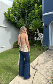 Halter Uneven Tunic Top