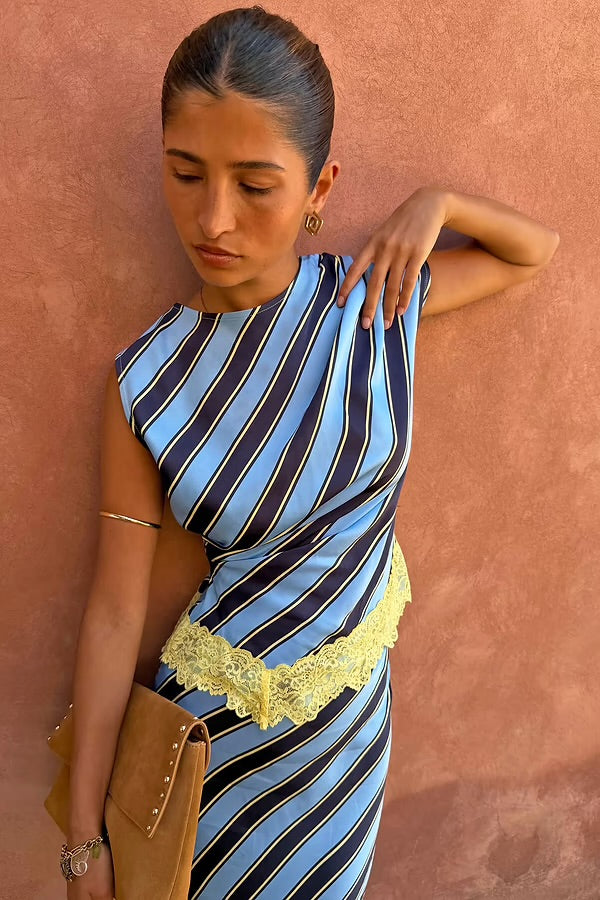 Stripe A-Symmetrical Top