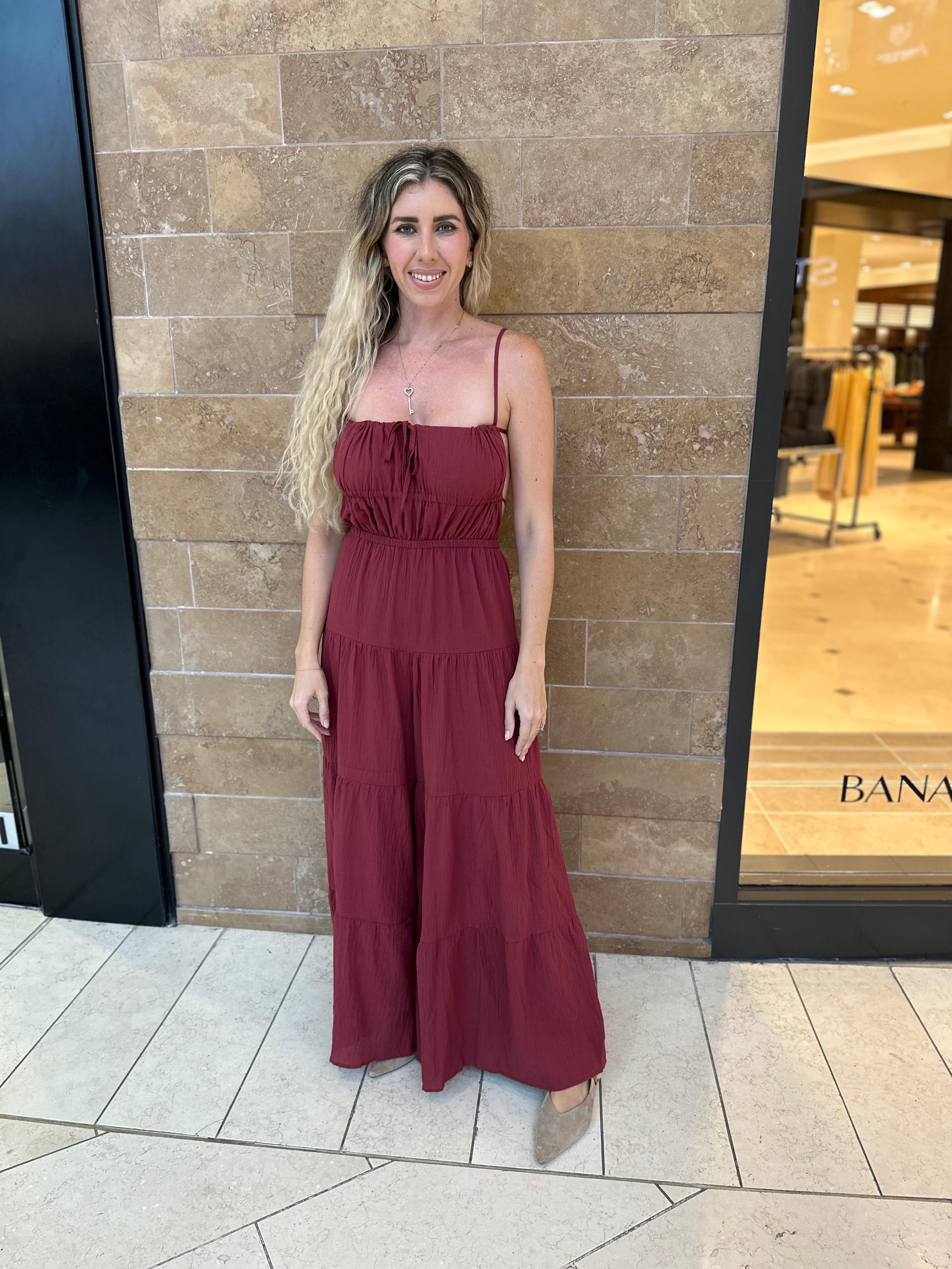 Crinkle Backless Jumpsuit
