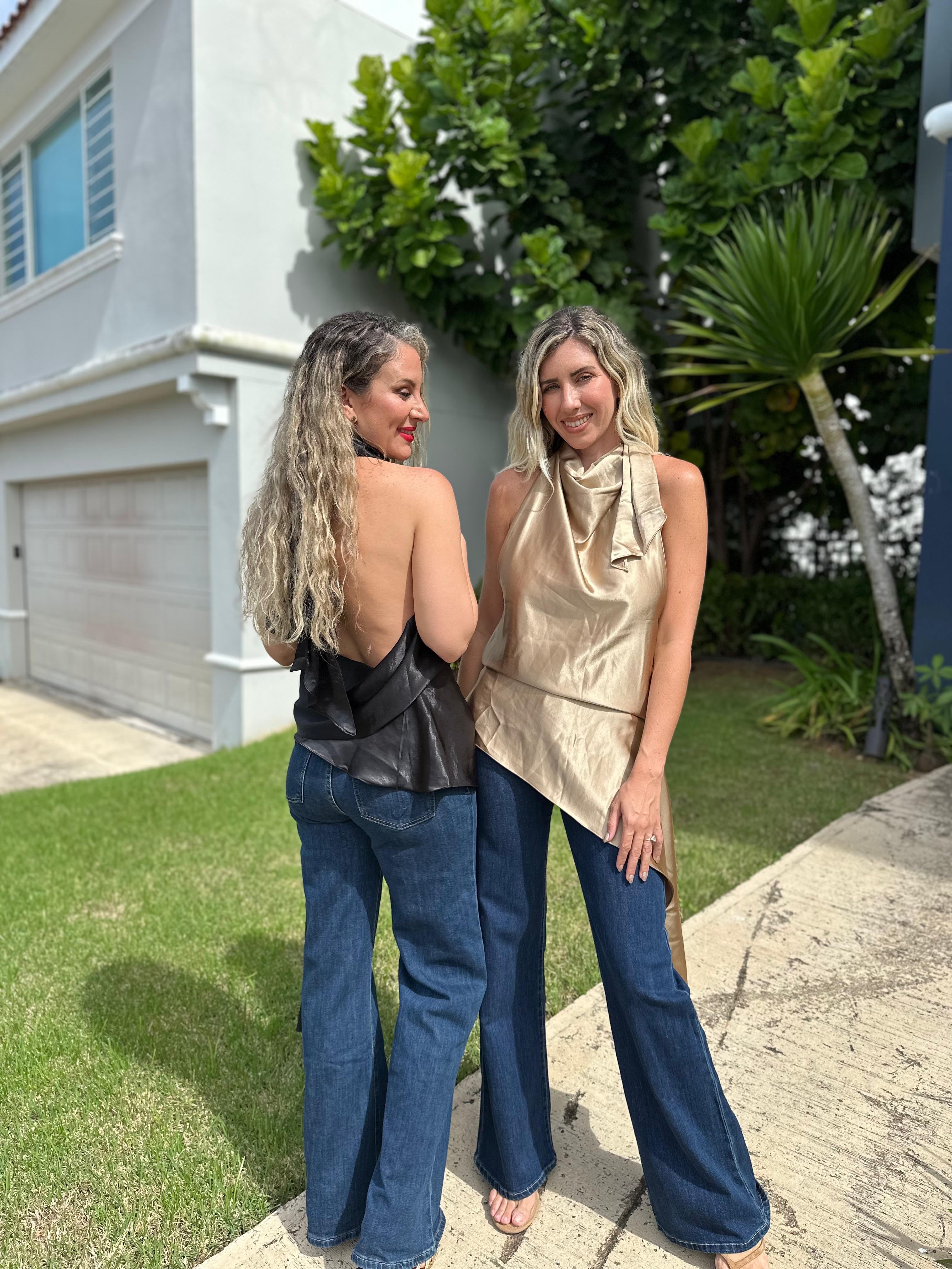 Halter Uneven Tunic Top