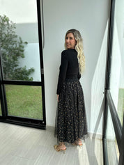 Gold Stars Tulle Skirt