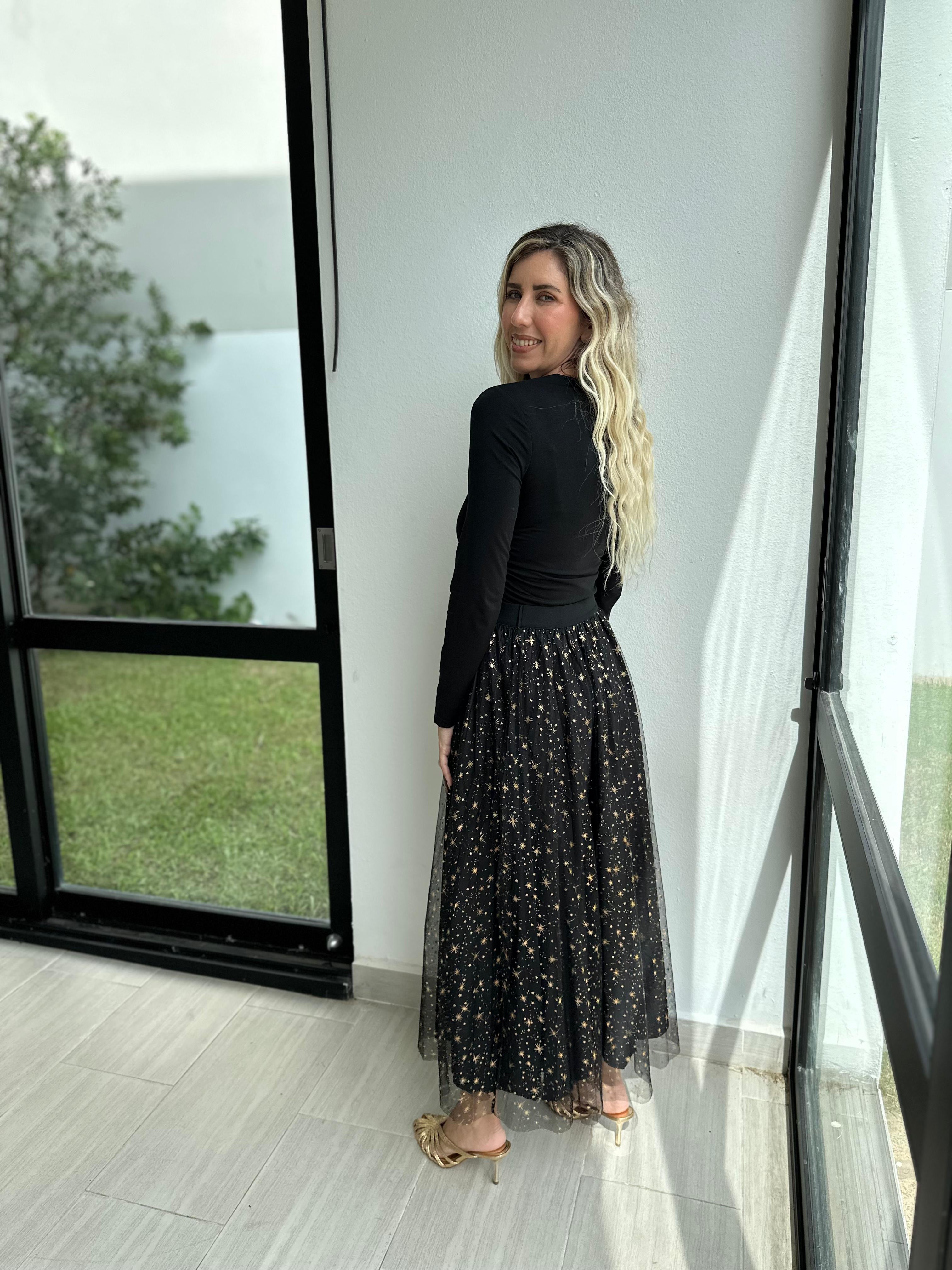 Gold Stars Tulle Skirt