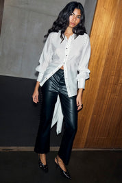 White Tie Back Shirt