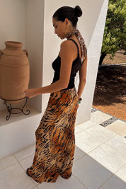 Animal Sheer Maxi Skirt