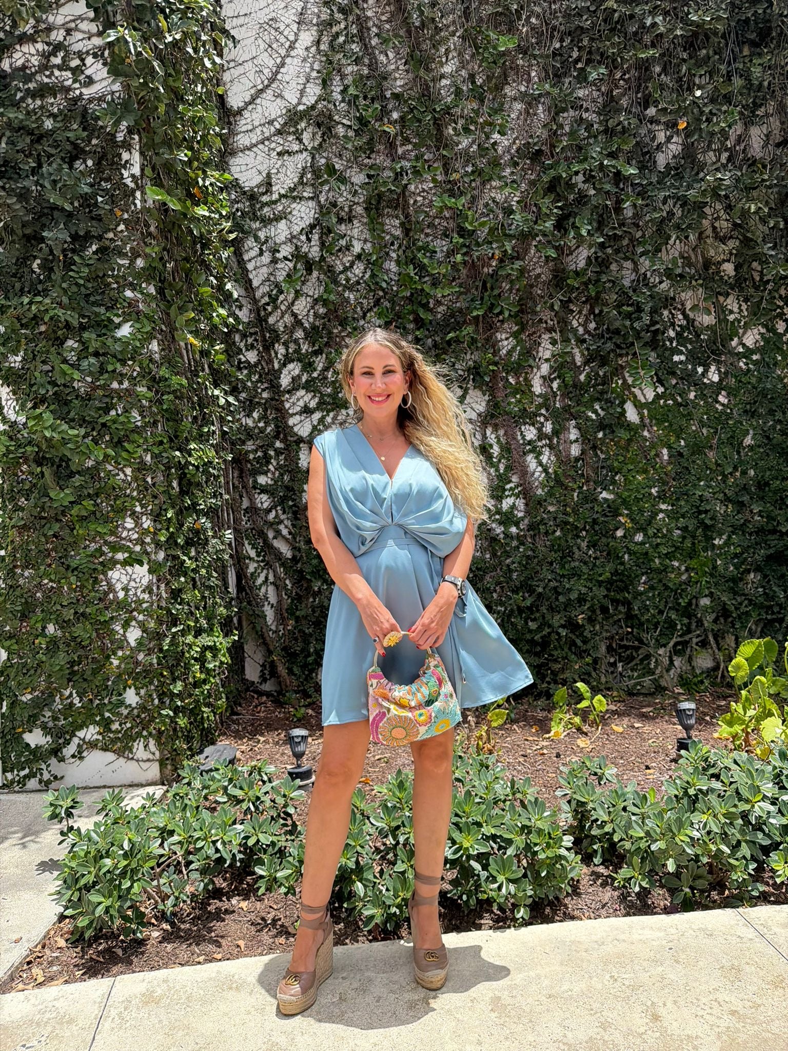 Satin Flare Mini Dress