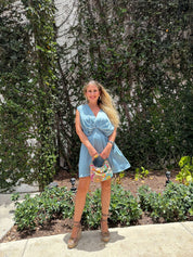 Satin Flare Mini Dress