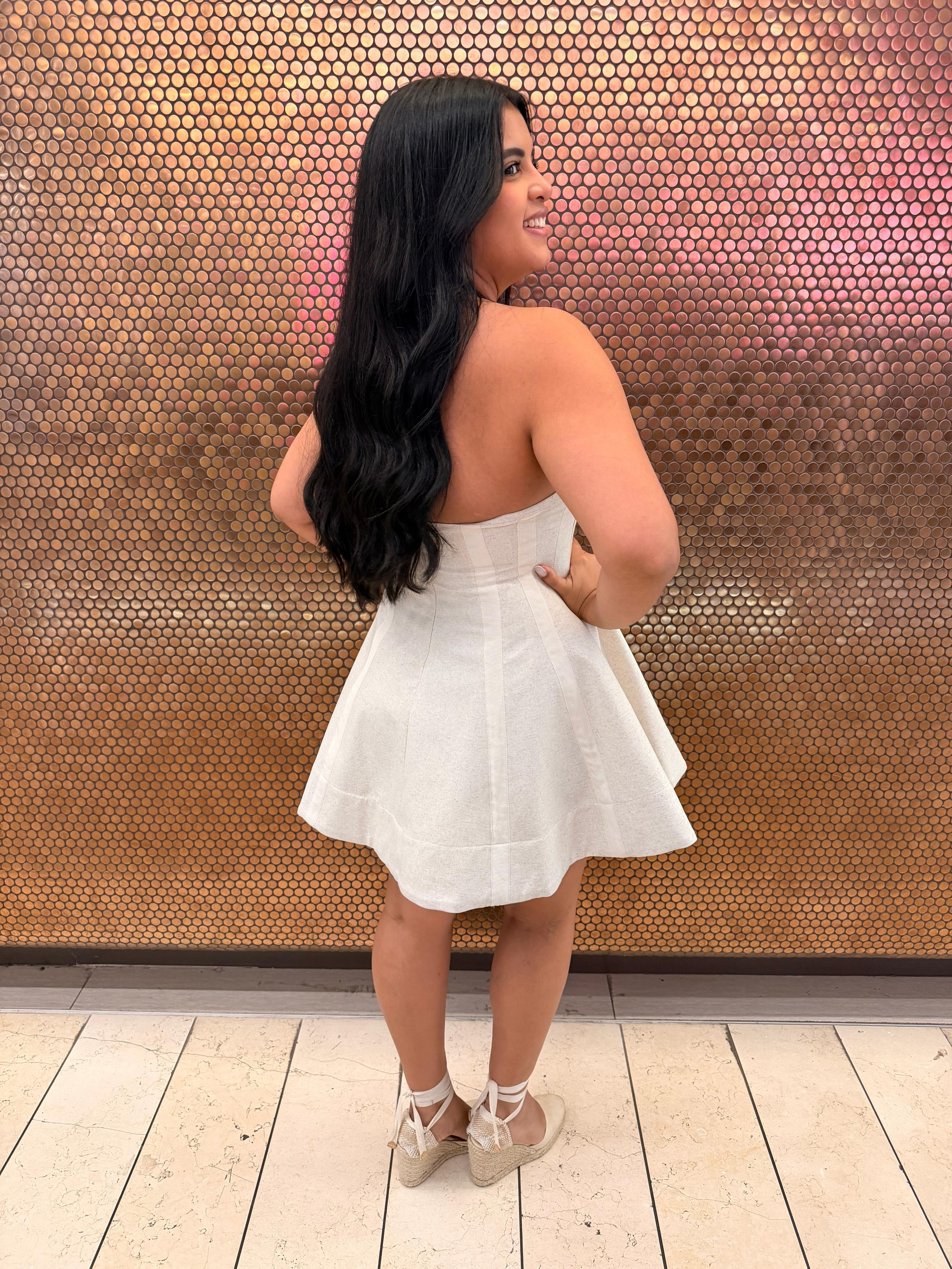 Halter Skater Skirt Mini Dress