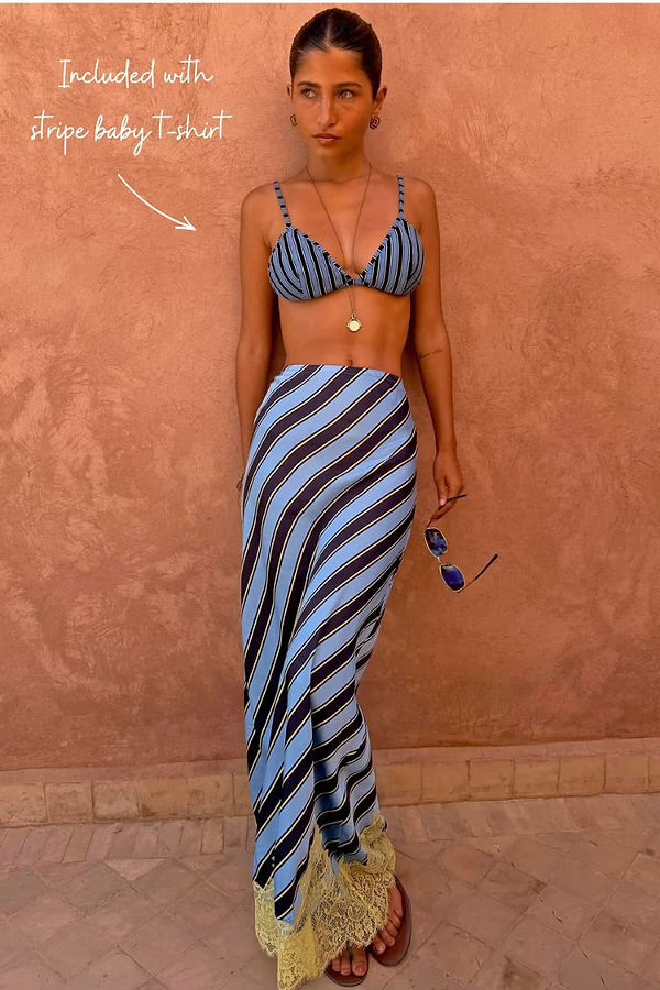 Stripe Midi Maeva Skirt