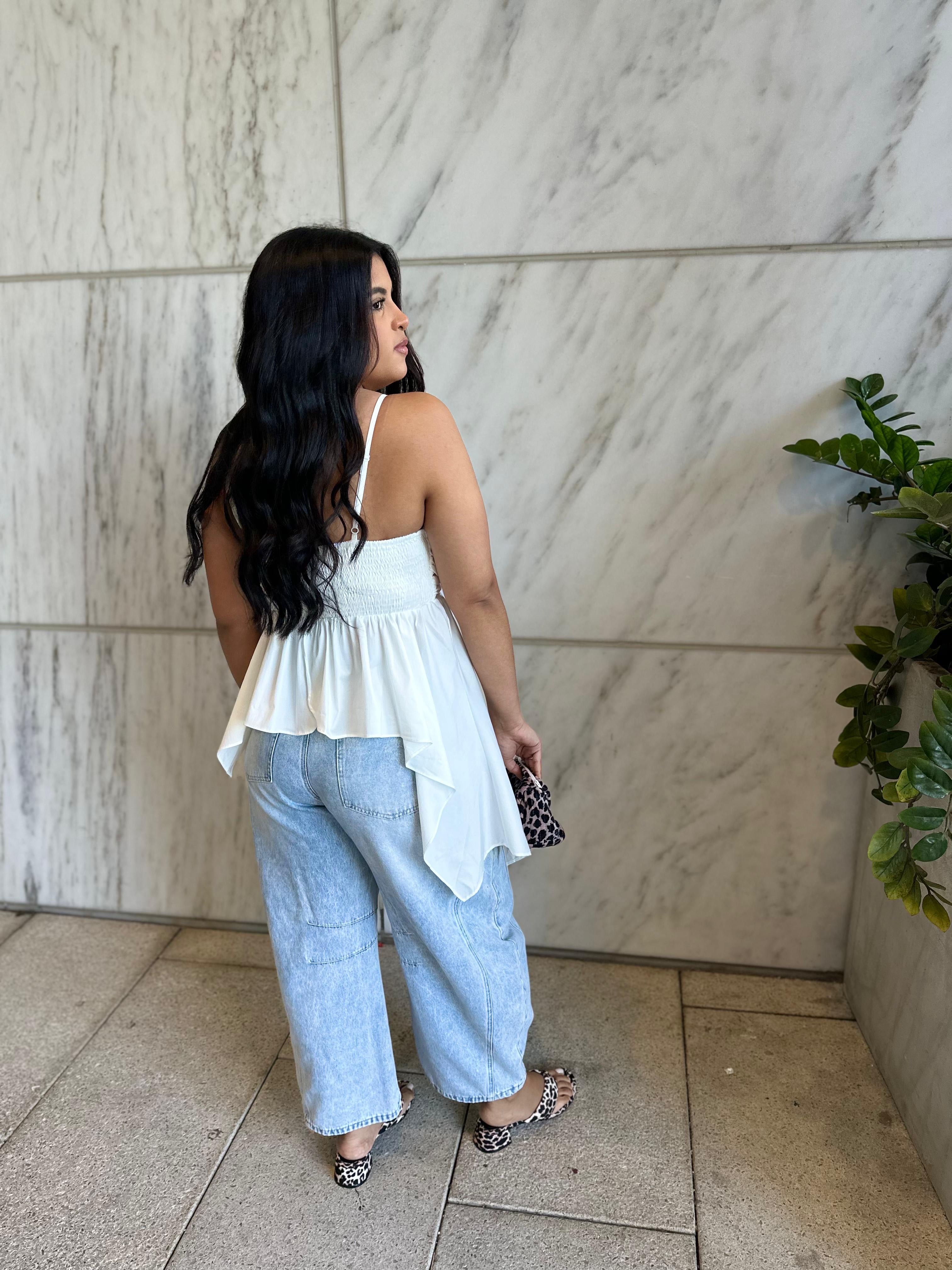 Twist Ruffle Tank Top