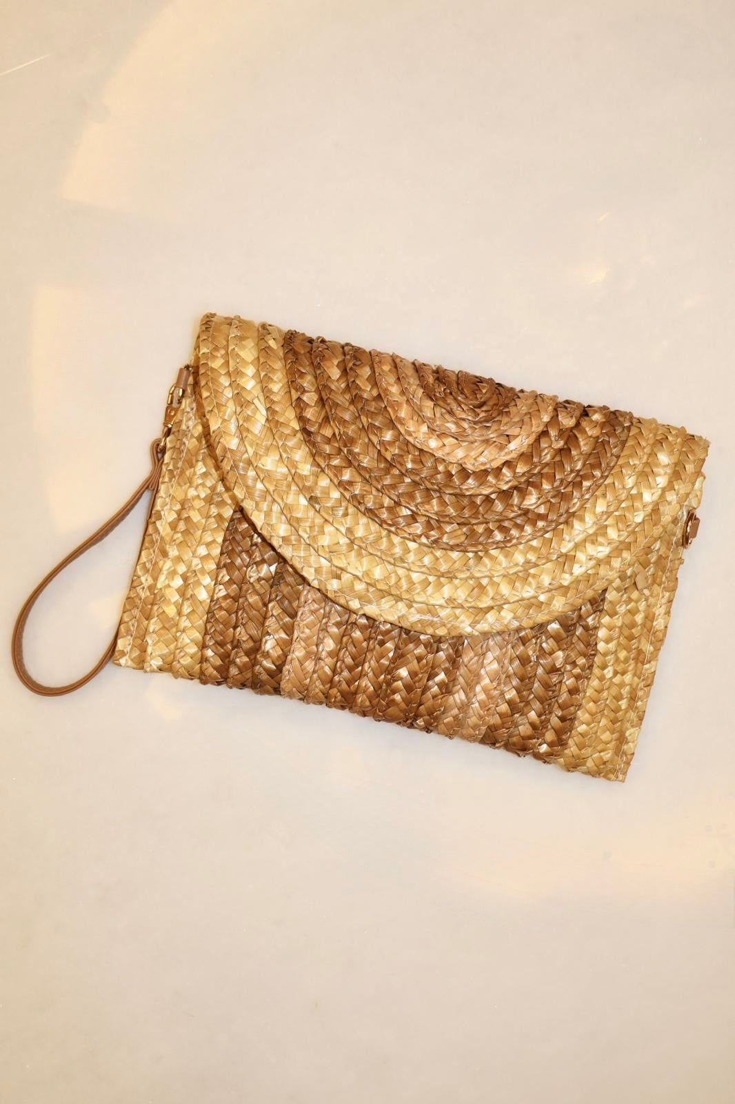 Rattan Two Tone Clutch