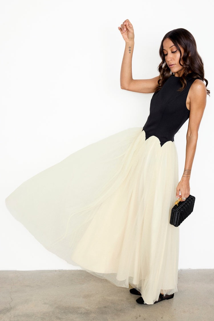 Black and Cream Monika Dress