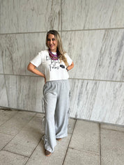 Tied Sides Wide Leg Pants