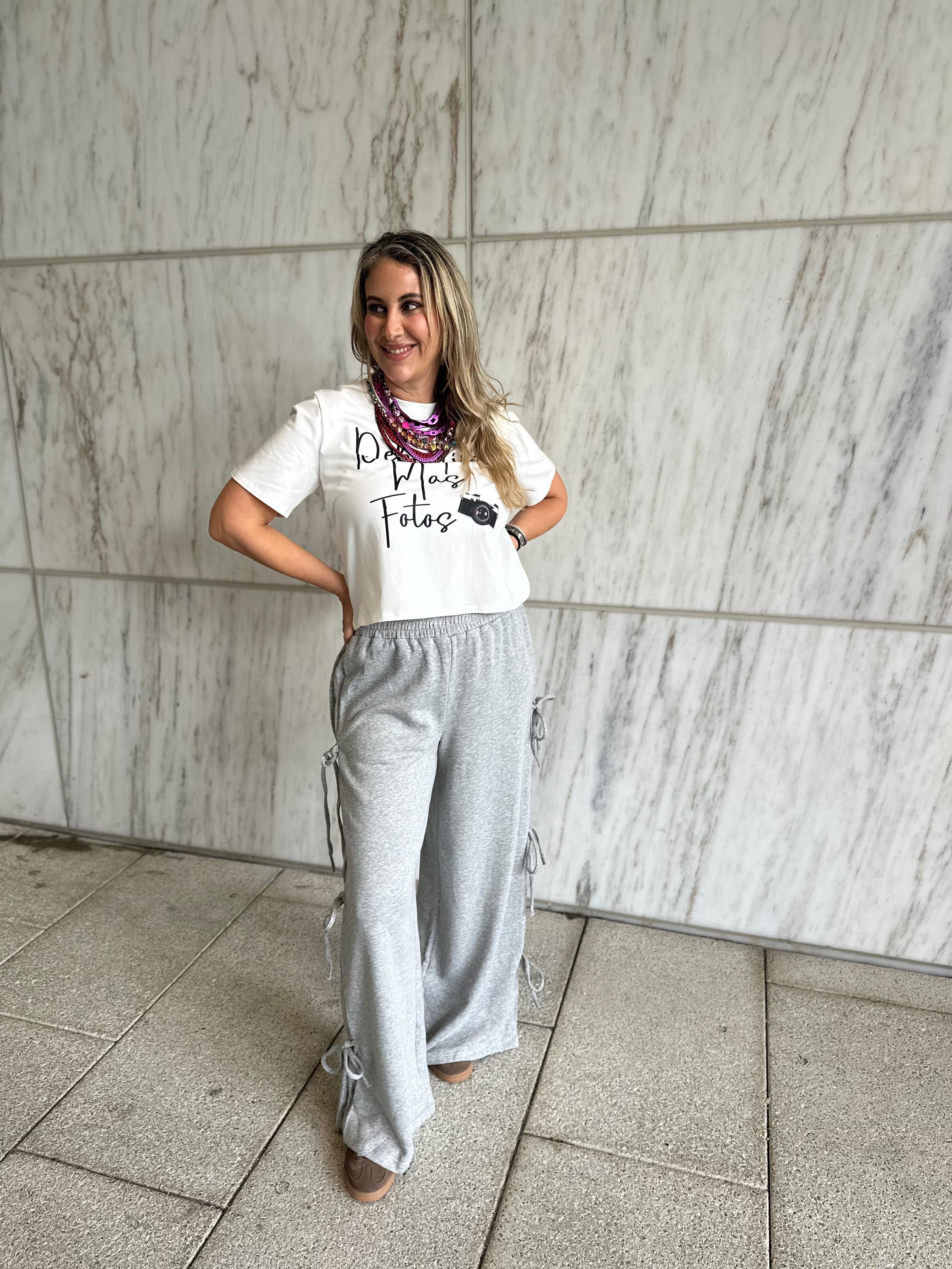 Tied Sides Wide Leg Pants