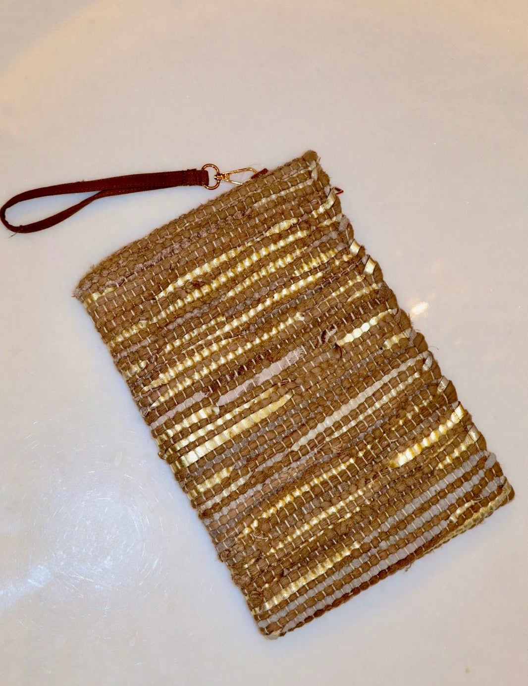 Woven Texture Clutch