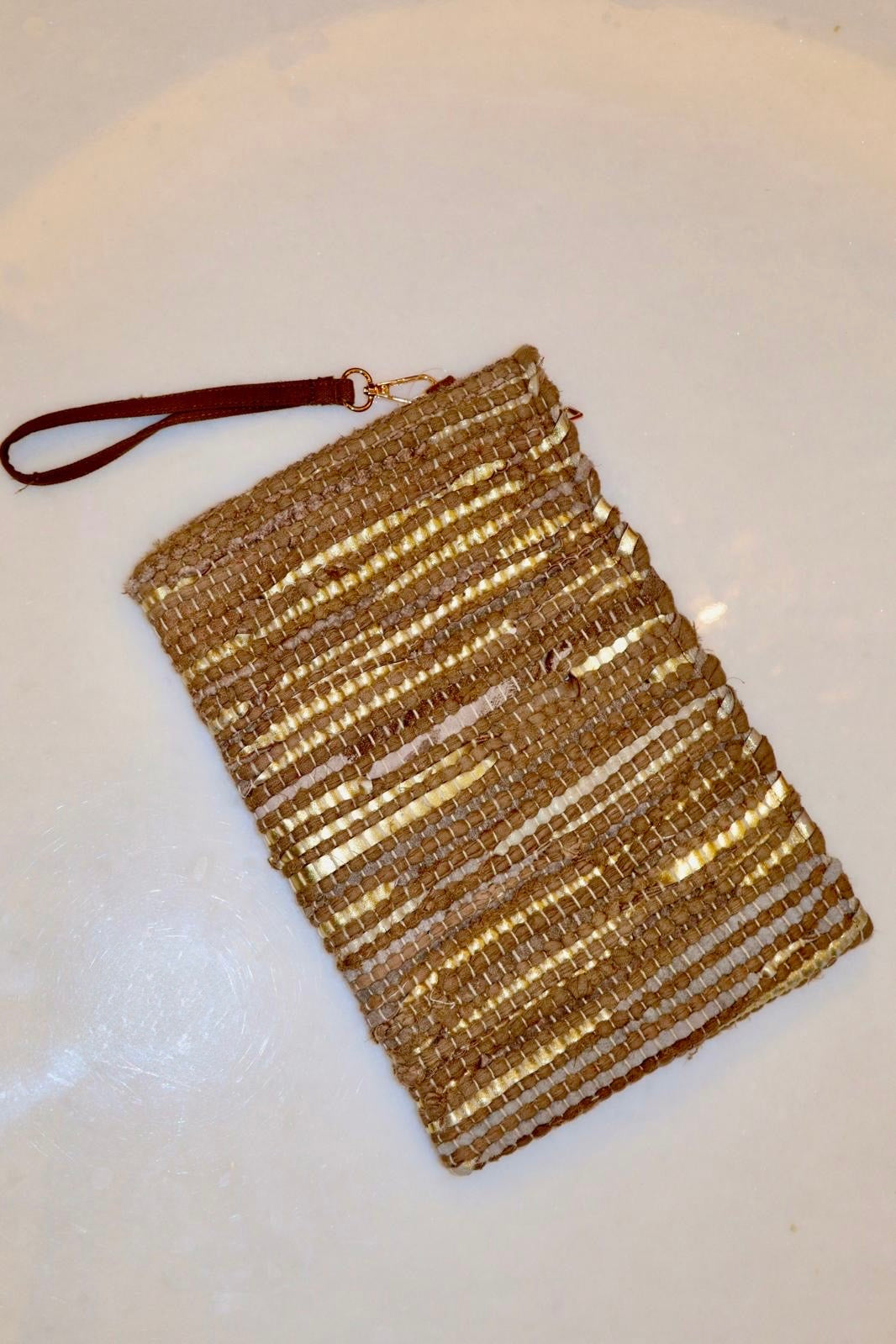 Woven Texture Clutch