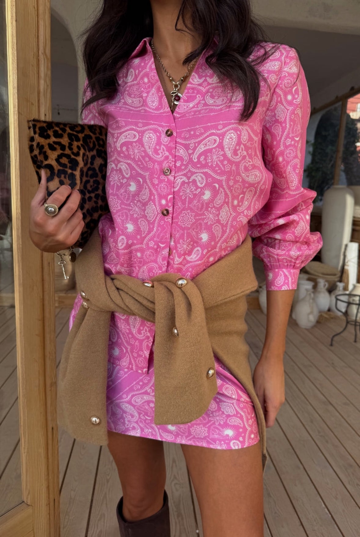 Pink Bandana Mini Dorris Skirt