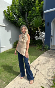 Halter Uneven Tunic Top