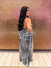 Geometric Tie Halter Maxi