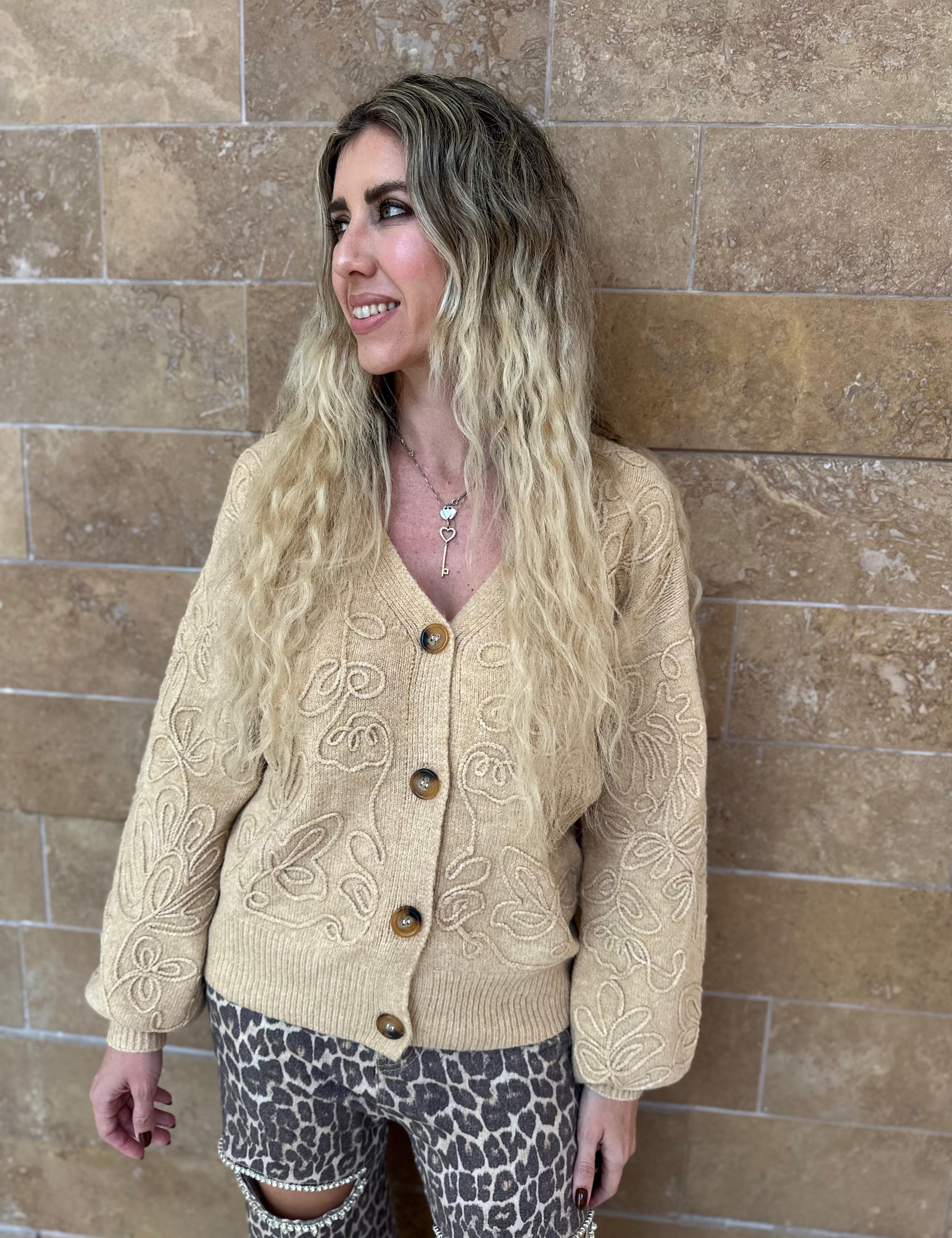 Floral Knit Cardigan